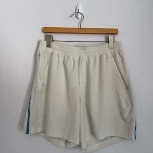 Lululemon Pace Breaker Shorts Linerless 7” Bone *Graphic Sz Large